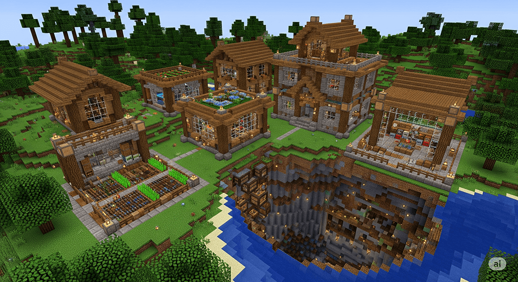 Base de Minecraft no modo Survival